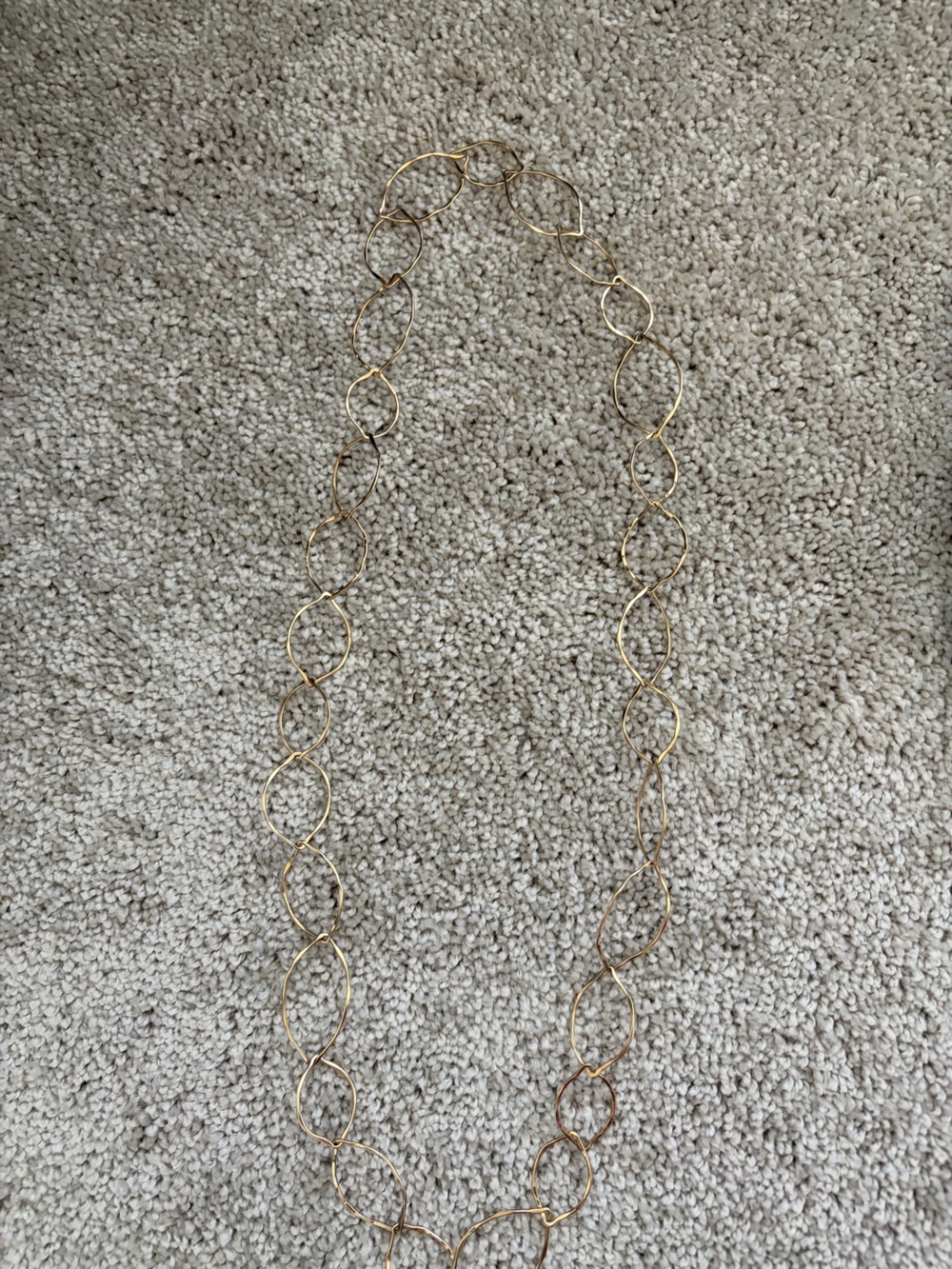 Delicate Gold Link Wave Necklace - Women Jewelry